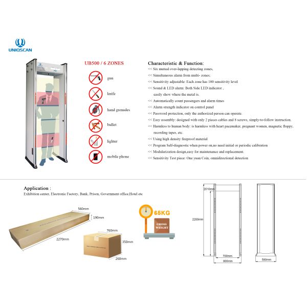 Full Body Multi Zone Metal Detector Walk Through Safety Gate For Jail Metro , High Sensitivity