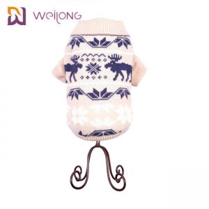 Quality Fall And Winter Snowflake Argyle Knitted Dog Sweater Customized for sale