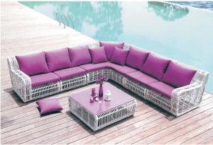 Quality YLX-RN-006 Rattan Long Sofa (Arm Chair/Without Chair) and Table with Glass sets for sale