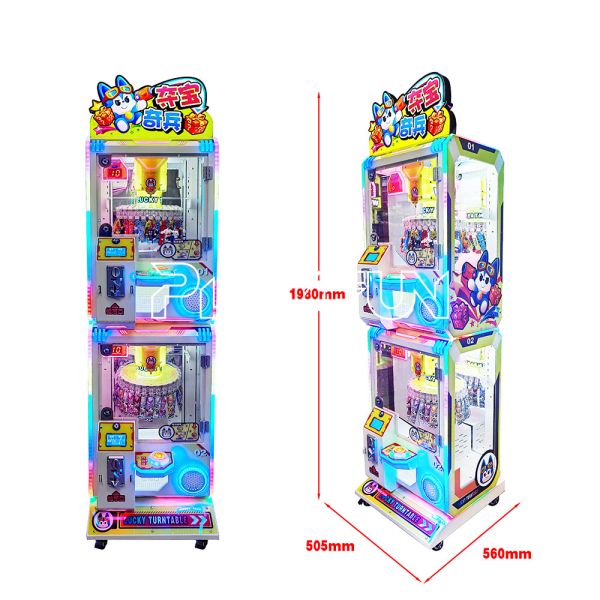 PlayFun Good Quality Amusement Park Coin Operated Gift Game Machine 30 Clips 2 Players Mini Clamp Clips Prize Vending Machine