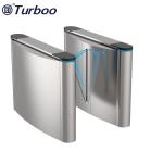 Pedestrian Access Control Turnstile Flap Barrier Gate With Fingerprint Face