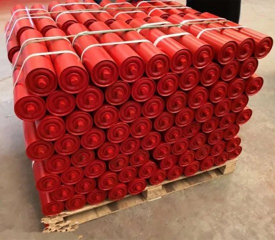 Dustproof Mining Return Idler Roller Electrostatic Spraying Painting