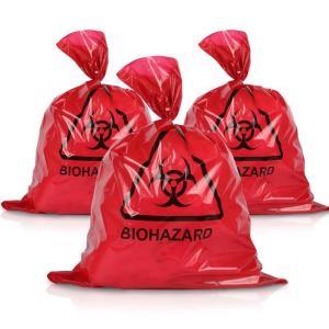 Quality Wholesale Factory Supplier Red Yellow Customized Autoclave Plastic Biohazard Garbage Bag Medical Waste Bag Hospital for sale