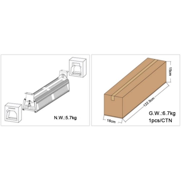 4Ft 4000K Aluminum 200w IP65 LED High Bay Light