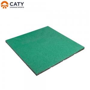 China Green Outdoor Playground Rubber Floor Tiles 1000x1000mm UV Resistant on sale