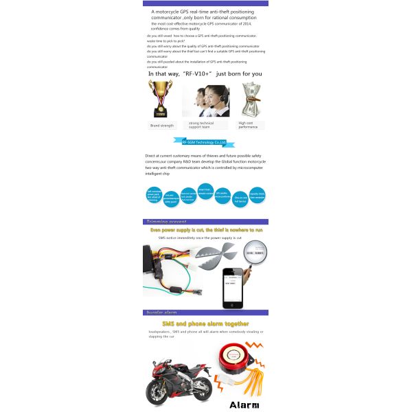smart motorcycle anti-theft gps gprs vehicle tracking system tracker