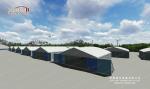 1500 sqm Warehouse Industrial Storage Tents With Sandwich Hard Wall Roller