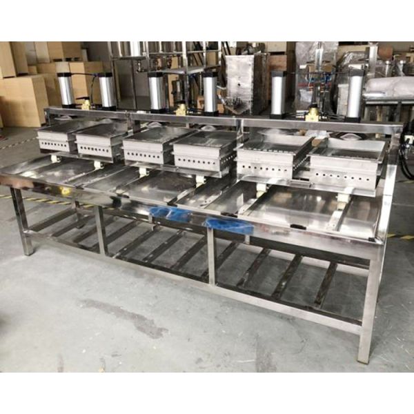 automatic china hard pneumatic tofu making machine with 6 tofu mold