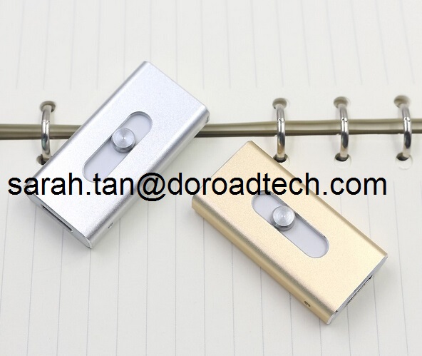 i-Flash Drive Dual Ports Lightning Data for iPhone USB Flash Drive for PC/MAC 32GB Storage