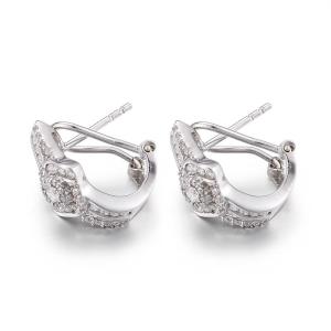 Quality S925 Sterling Silver Cubic Zirconia Stud Earrings 2.78g 10mm for sale