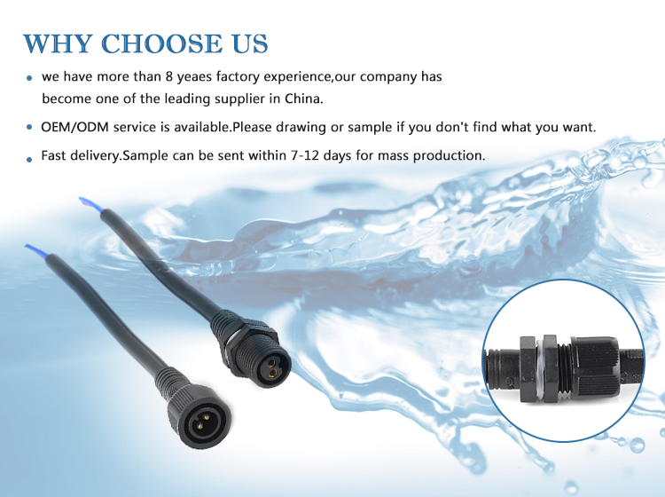 Small Male Female Waterproof Electrical Plug IP68 2 Pin To 4 Pin