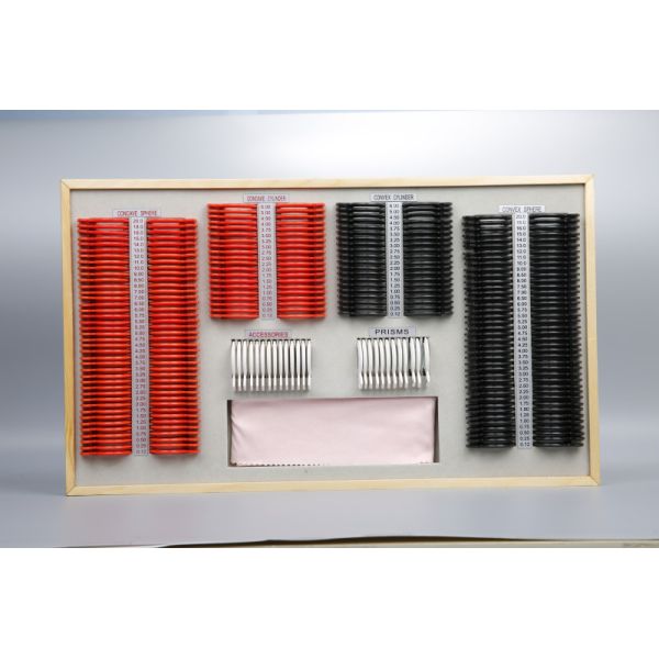 266PCS Plastic Light Weight Trial Lens Case Leather Case, Red/Black Injection Frame 26mm GPS8266