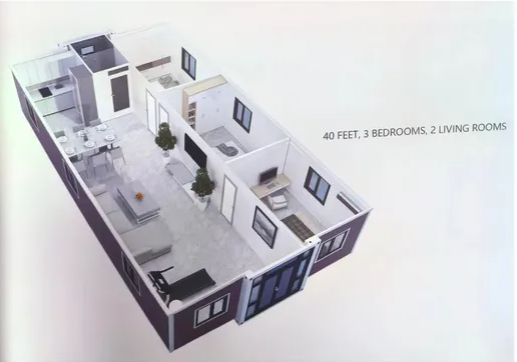 Q345b Easy Assembly Modular Camps Typhoon Resistant Solar Powered 2-8 People