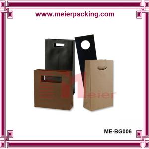 Quality Cheap Price kraft brown natural color flat bottom Paper Bag with die cut handle for sale