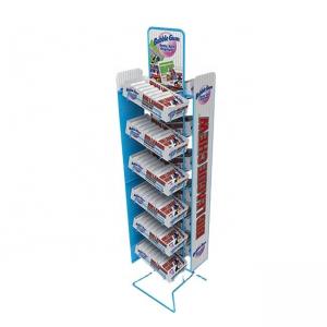 Quality Brochure Metal Wire Display Stands Rack Supermarket Chocolate 5 Tiers Snacks for sale