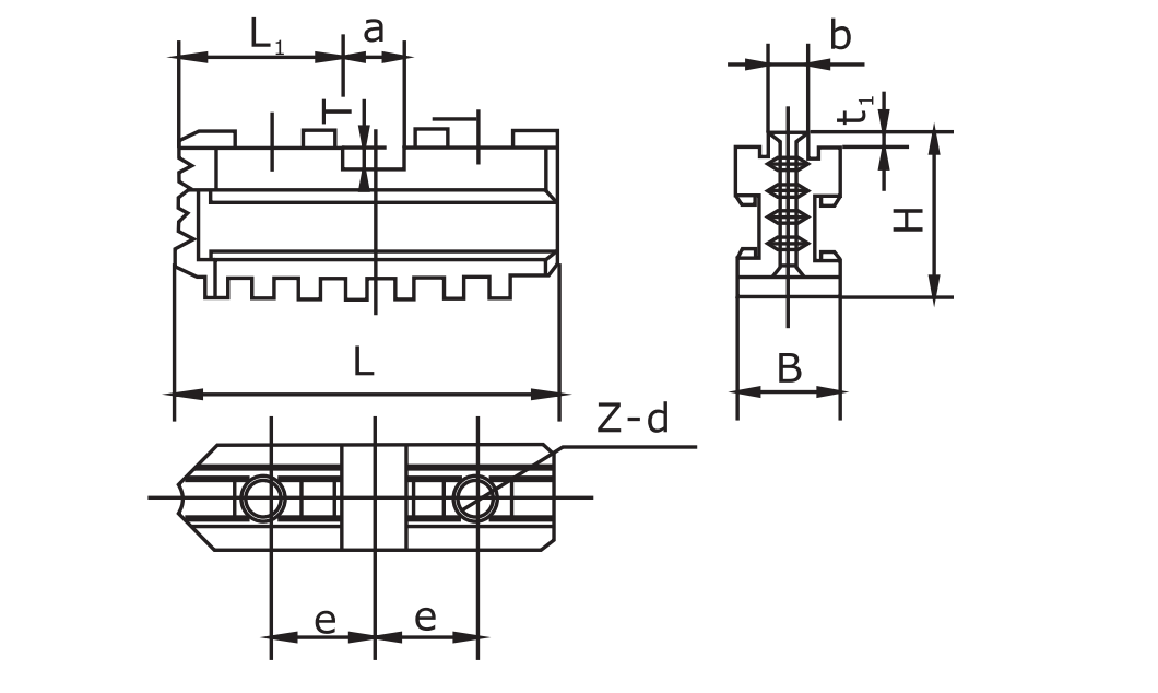 HARD JAWS 2 PIECE TYPE FOR SCROLL CHUCK FOR CHINA BRAND K11-A SERIES CHUCK