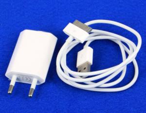 Quality White USB EU AC Power Adapter Wall Charger Plug + Cable For iPod iPhone 3GS 4 4S for sale