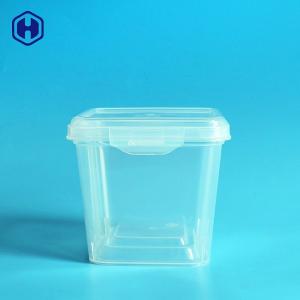 China Easy Lock Square Food Packaging Plastic Container 530ML Reusable on sale