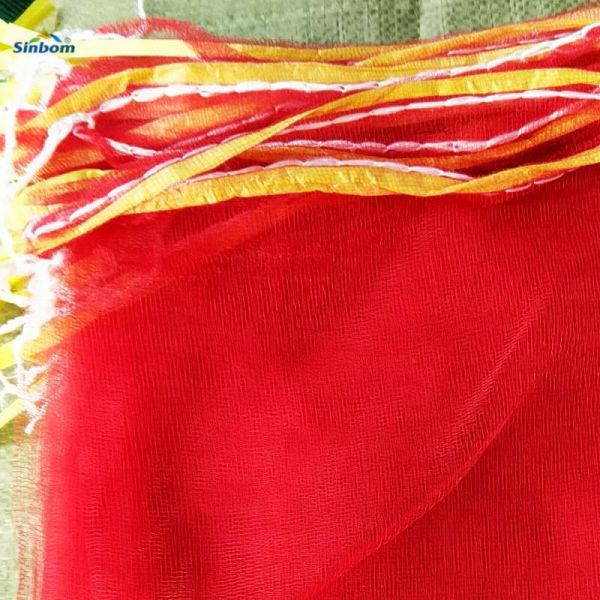 Drawstring Closure Virgin HDPE Plastic Monofilament Mesh Sack Customized for Onion