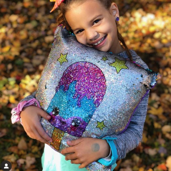 2021 New Style High Quality 40*40 cm Customized Party Wedding Pillow Reversible Sequin Pillow Case