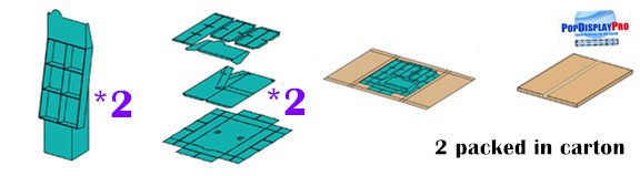 4C Full Colors Cardboard POP Displays CMYK Printing Height 150mm