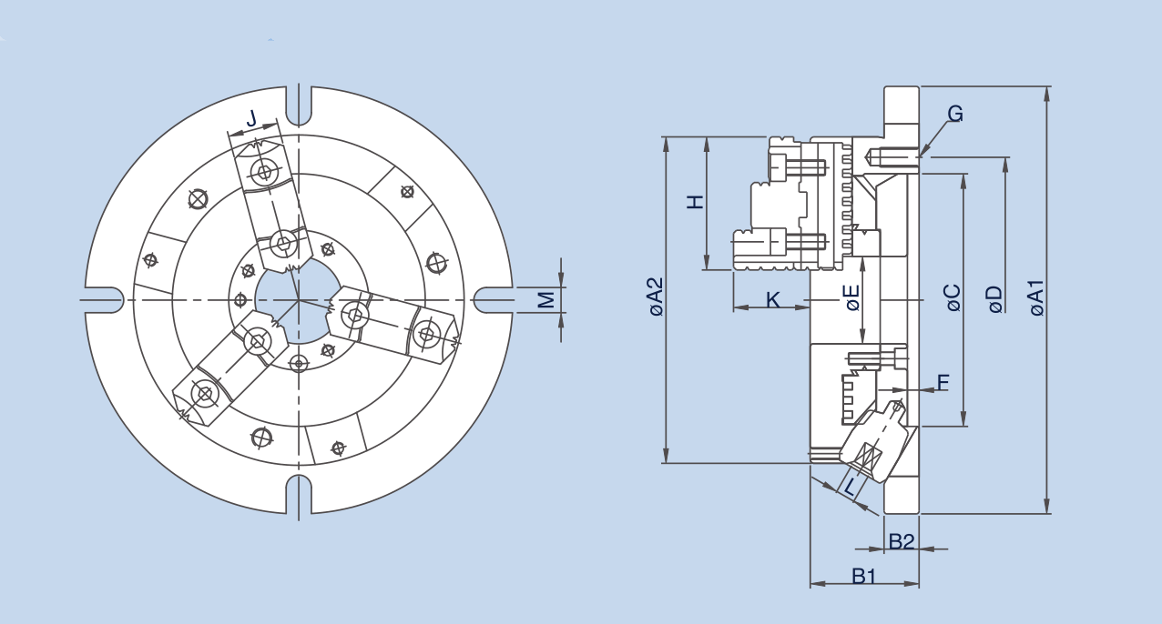 FCK MILLING SCROLL CHUCK