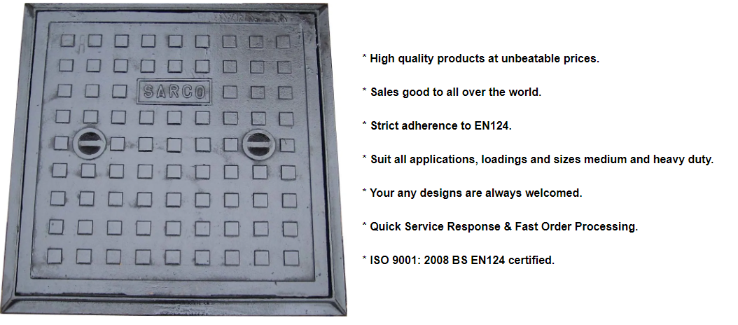 Anti Vibration Septic Tank Ductile Iron Manhole Cover DIN En124