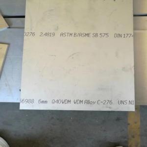 China Hastelloy C276 Nickel Alloy Steel Plate Bright UNS 10276 Sheet 8.9g/Cm3 on sale