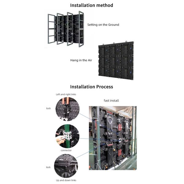 Waterproof Outdoor Fixed LED Display Full Color 6500cd/Sqm Concert Stage LED Screen