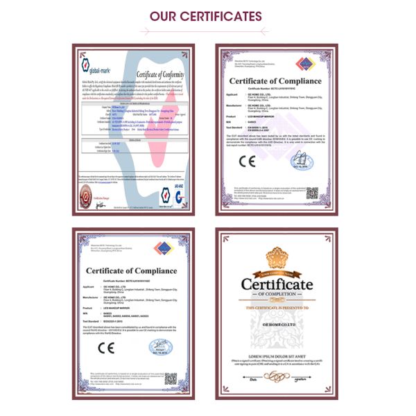 RoHS LED Hollywood Mirror Dressing Table Desk Adjustable