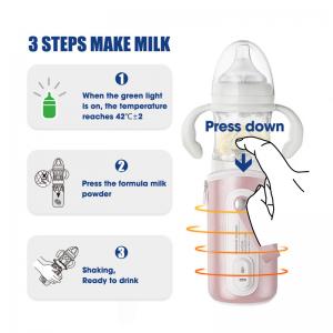 China Multifunction food grade 240ml 3 in 1 quick brew instant  Glass baby feeding milk bottle with Thermostat bottle warmer on sale
